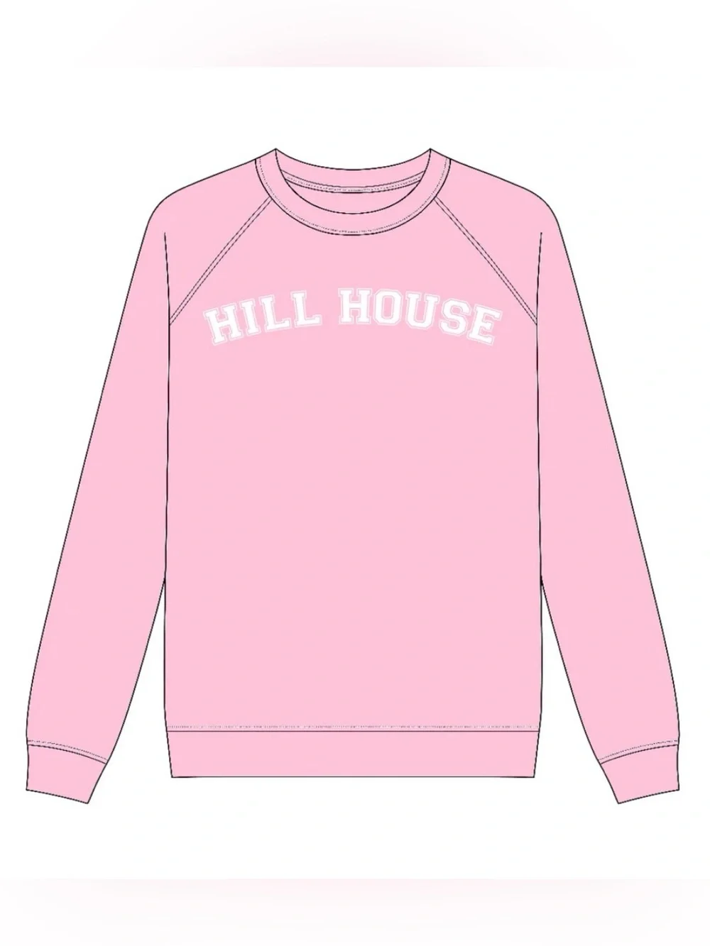 NWT! Hill House Home Sweatshirt Pink Pullover Cozy Comfy Merch Collegiate Large - Picture 4 of 6